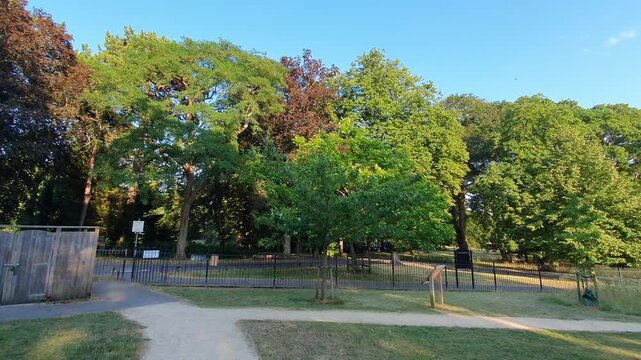 Trees at Local Public Park of Luton City England UK, Footage Was Captured During Walk on July 9th, 2026.
