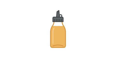 Obraz premium Cartoon Illustration of a Squeeze Bottle Containing Honey or Syrup.