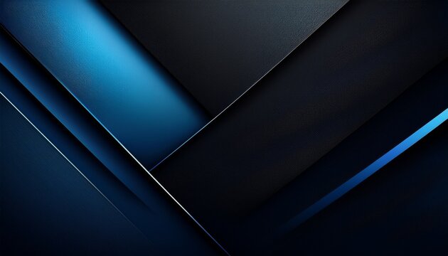 Dark Minimalistic Gradient Black And Blue Background With Copy Space Abstract Texture Banner