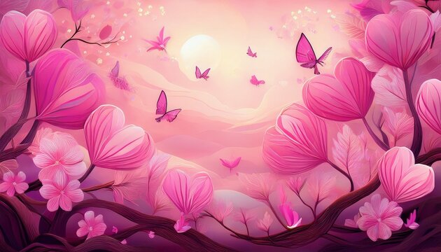 Pink Hope Breast Cancer Awareness Background