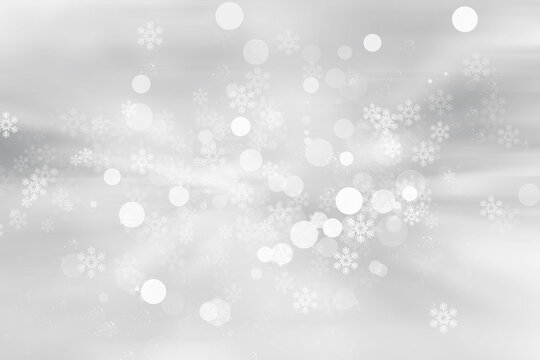 white snow blur abstract background. bokeh Christmas blurred beautiful shiny Christmas lights