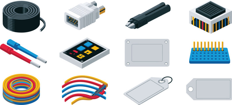 Assorted electrical connectors and wiring components