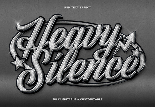 Metallic Chrome Text Effect