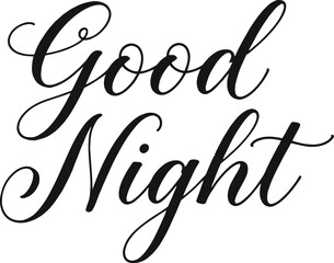 Elegant good night typography stylish calligraphy for sleepy wishes and peaceful evening greetings © Md.Arif hossan