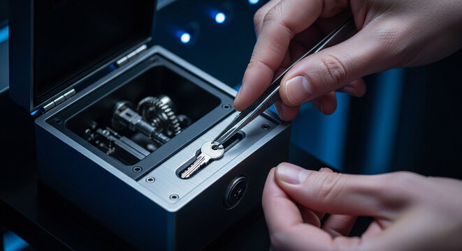 Precision Key Insertion Into Electronic Lock