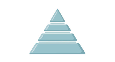 Fototapeta premium Layered Pyramid Chart, Business Strategy, Growth Concept, Step Diagram