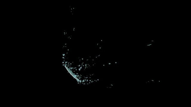 4k overlay bubble growing out of proportion and pops on its own, stylized human-made animation