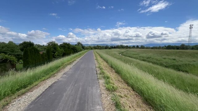 Nowy Sącz ścieżka rowerowa.