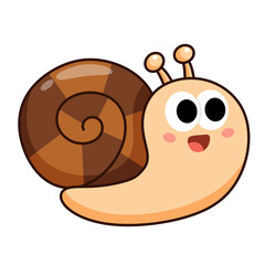 Cute Happy Snail Cartoon Character © Boonsub