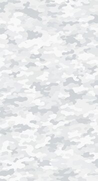Abstract digital camouflage pattern texture featuring white, light gray, and very pale tones blending seamlessly into a clean background, clean, urban, ice