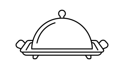 Fototapeta premium Food Serving Cloche Vector Illustration