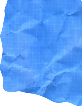 blue paper, graph paper, grid paper, crumpled paper, wrinkled paper, creased paper, paper scrap, square grid, math paper, engineering paper, texture, background, macro photography, top view, overhead,
