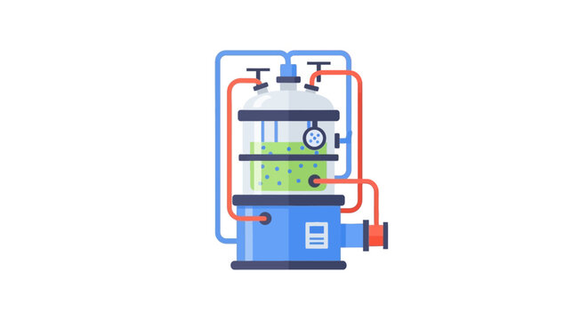 Bioreactor Machine for Fermentation and Biotechnology with Green Liquid