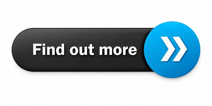 Modern black button with white text and blue arrow pointing right