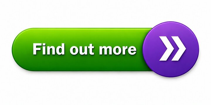 Green call to action button with white arrow pointing right saying find out more