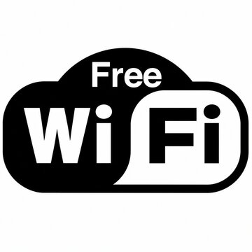Free public wi-fi cloud icon with text overlay