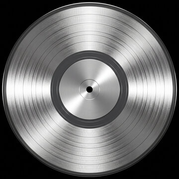 Platinum Metallic Vinyl Record Trophy Disc
