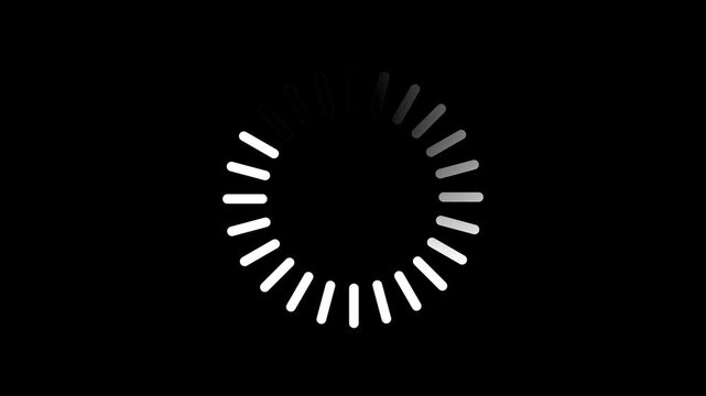 Fading loading segments pulse sequentially to monitor active server responses. Minimalist processing nodes provide elegant feedback on screens. Status dials spin.
