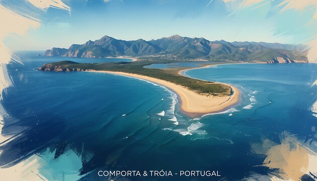 Scenic View of Comporta Beach in Portugal.