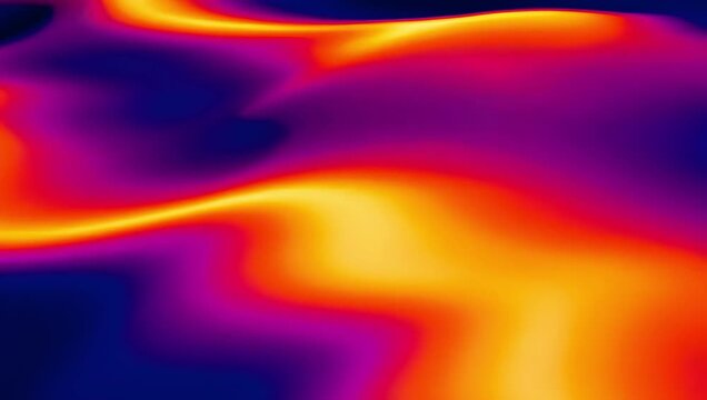 Thermal Heat Map Gradients &mdash; Abstract Thermal Heat Map Gradients - Flowing Infrared Color Bands from Indigo to Golden Yellow - Dark Field