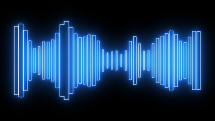Naklejka premium Audio waveform PNG with transparent background. Sound wave visualization for voice recording, music signal, podcast audio. Minimal waveform icon for apps, UI, media players and sound design. High-res