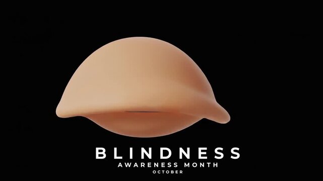 Blindness Awareness Month Promoting Eye Care and Support for People with Vision Loss. Animation Video.