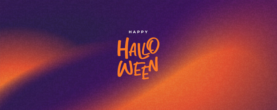 Abstract Halloween background with rich textured gradient blending vibrant orange, deep purple and seasonal tones ideal for Halloween poster, packaging, social media, banners, card, party invitation.