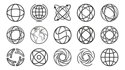 Abstract global network and world sphere symbols. © Fwazar