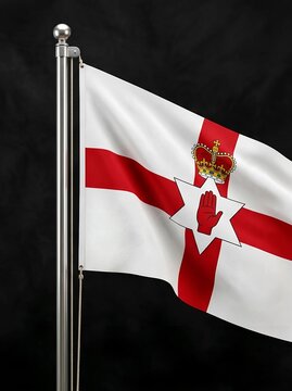 Northern Ireland flag. Northern Ireland, British history, regional identity, politics, culture, sovereignty, and international affairs