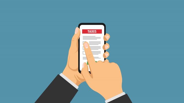 online tax payment video animation concept