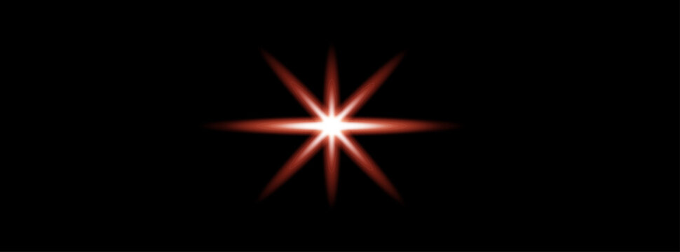 Dynamic red light effect and neo design starburst abstract digital art for modern visuals and graphic projects