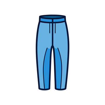 Casual blue jogging sweatpants illustration with sweatpants clothing trousers sportswear athletic drawstring activewear exercise