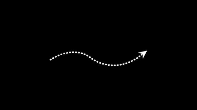 White arrow animation with clean directional motion for tutorials, presentations and professional video overlays 4k video.