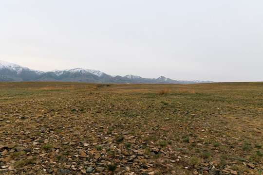 Rocky Wilderness, Snow Mountains, and White Car.