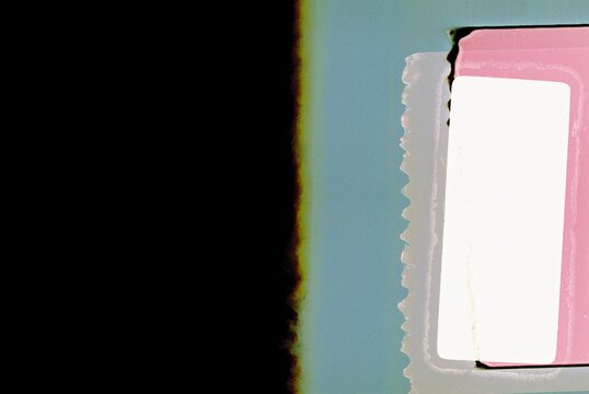 Abstract Damaged Film Negative with Light Leak and Burn Marks