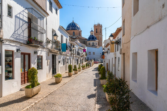 Scenic sight in Altea, lovely town in the Province of Alicante, Spain.