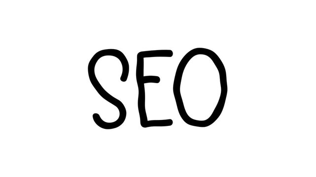 SEO Hand Drawn Scribble Text Effect