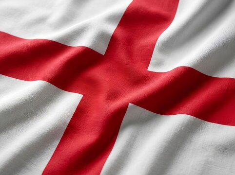 Flag of England. Red St George Cross on white. English heritage, national identity, history, patriotism, culture, government, and international relations