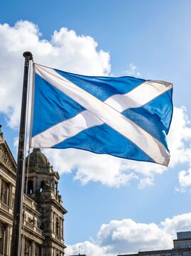 Flag of Scotland. Scottish heritage, national identity, history, culture, patriotism, and regional pride