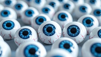 Sea of Blue Eyeballs with Glassy Irises. © DVgraph