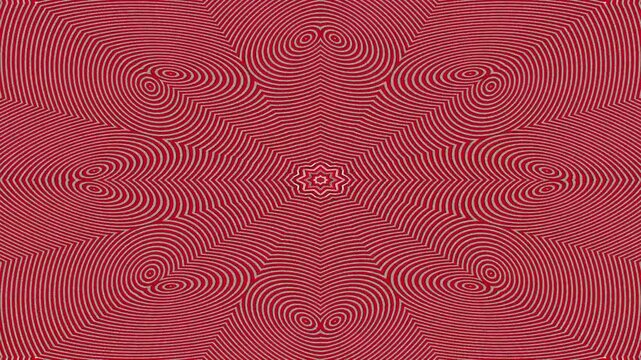 Red Kaleidoscope Optical Illusion Motion Background