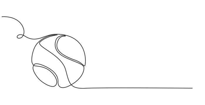 tennis ball, Animated self drawing of continuous one line drawing paddle ping pong racket with ball. Table tennis sport game draw with single continuous line. Alpha channel. Full length 4k