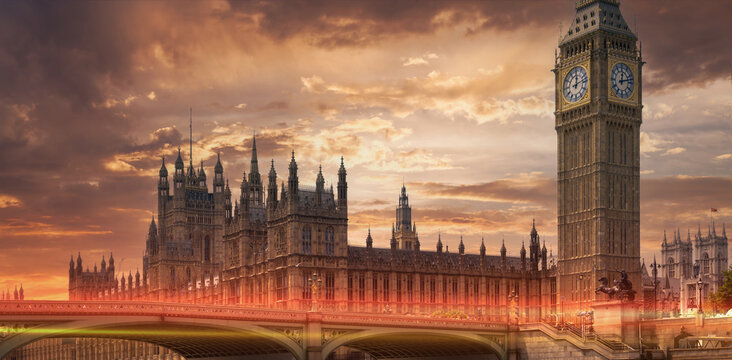 London, Tower of Big Ben on Parliament Square, Great Bell of Clock