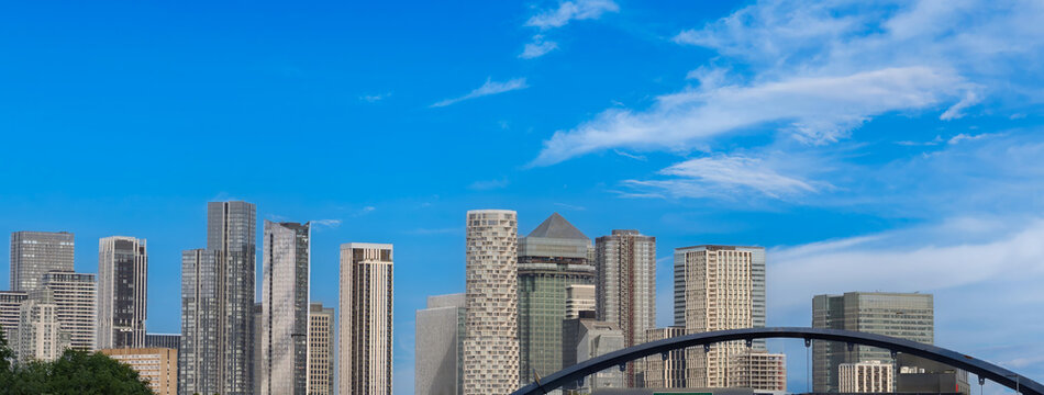 London city financial business center panorama skyline view