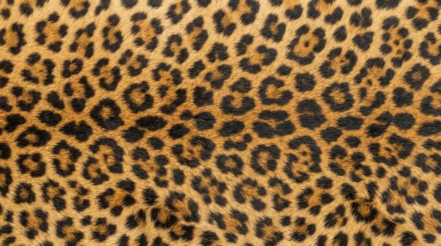 Seamless leopard print pattern for fabric design, textile applications, and wrapping materials