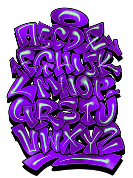 Graffiti letters alphabeth style mural street art buble trow up tagging wildstyle design emblem enamel pin initial name tag icon wallpapper