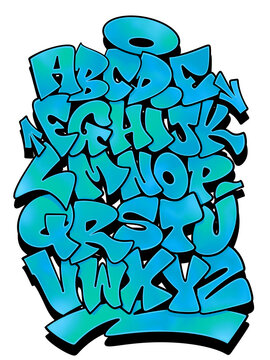 Graffiti letters alphabeth style mural street art buble trow up tagging wildstyle design emblem enamel pin initial name tag icon wallpapper