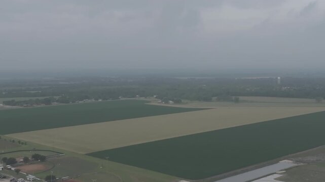 aerial view of the country side dreary day