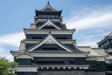 Obraz premium &nbsp;Main Keep of Kumamoto Castle Under the Blue Sky, Kumamoto, Japan