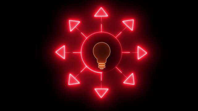 Strategic innovation concept on transparent background. systematic process for developing and implementing new ideas and products that help an organization grow and compete. 4k motion video.